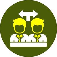 Candidate Selection Glyph Two Color Style Sample Icon vector
