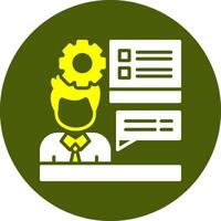Training Glyph Two Color Style Sample Icon vector