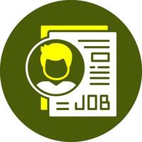 Job Description Glyph Two Color Style Sample Icon vector