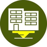 Office Location Glyph Two Color Style Sample Icon vector
