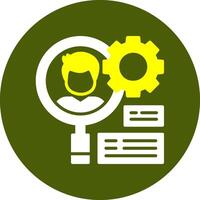 Recruitment Manager Glyph Two Color Style Sample Icon vector