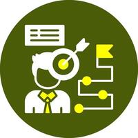 Mission Glyph Two Color Style Sample Icon vector