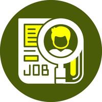 Reference Check Glyph Two Color Style Sample Icon vector