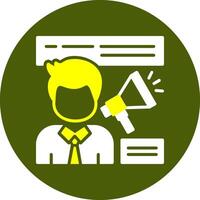 Employee Engagement Glyph Two Color Style Sample Icon vector