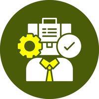 Job Satisfaction Glyph Two Color Style Sample Icon vector