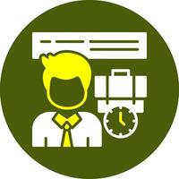 Flexibility Glyph Two Color Style Sample Icon vector