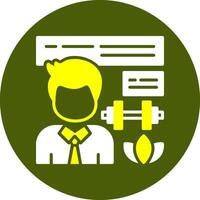 Health and Wellness Glyph Two Color Style Sample Icon vector