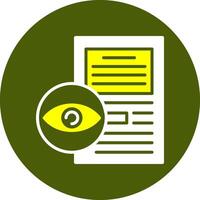 Vision Glyph Two Color Style Sample Icon vector