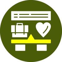 Work Life Balance Glyph Two Color Style Sample Icon vector