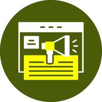 Social Media Glyph Two Color Style Sample Icon vector