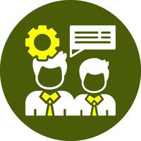 Mentorship Glyph Two Color Style Sample Icon vector