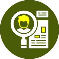 Background Check Glyph Two Color Style Sample Icon vector