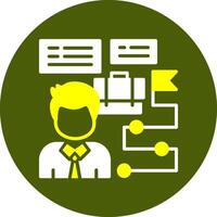 Career Path Glyph Two Color Style Sample Icon vector