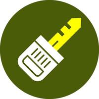 Key Glyph Two Color Style Sample Icon vector