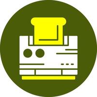 Toaster Glyph Two Color Style Sample Icon vector