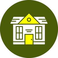 House Glyph Two Color Style Sample Icon vector