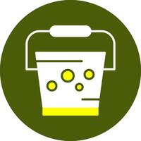 Bucket Glyph Two Color Style Sample Icon vector