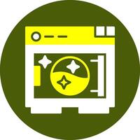 Dryer Glyph Two Color Style Sample Icon vector