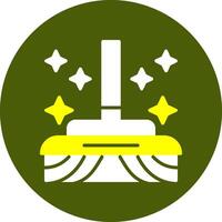 Mop Glyph Two Color Style Sample Icon vector