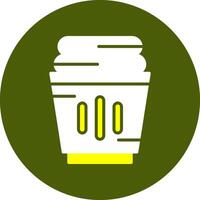 Laundry basket Glyph Two Color Style Sample Icon vector