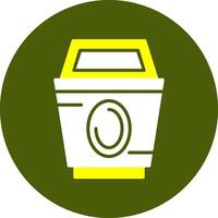 Recycling bin Glyph Two Color Style Sample Icon vector