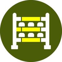 Shoe rack Glyph Two Color Style Sample Icon vector