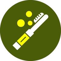 Toothbrush Glyph Two Color Style Sample Icon vector