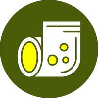 Toilet paper Glyph Two Color Style Sample Icon vector