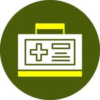 First aid kit Glyph Two Color Style Sample Icon vector