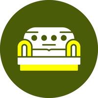 Couch Glyph Two Color Style Sample Icon vector
