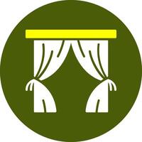 Curtains Glyph Two Color Style Sample Icon vector