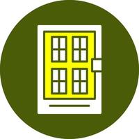 Front door Glyph Two Color Style Sample Icon vector