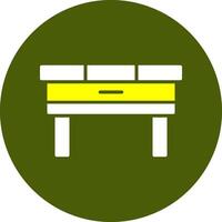 Table Glyph Two Color Style Sample Icon vector