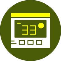 Thermostat Glyph Two Color Style Sample Icon vector