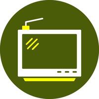 Television Glyph Two Color Style Sample Icon vector