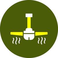 Ceiling fan Glyph Two Color Style Sample Icon vector