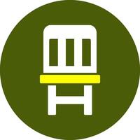 Chair Glyph Two Color Style Sample Icon vector