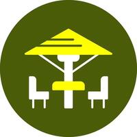 Patio furniture Glyph Two Color Style Sample Icon vector