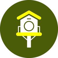 Birdhouse Glyph Two Color Style Sample Icon vector
