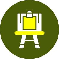 Easel Glyph Two Color Style Sample Icon vector