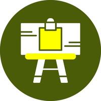 Artists canvas Glyph Two Color Style Sample Icon vector