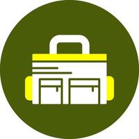 Diaper bag Glyph Two Color Style Sample Icon vector
