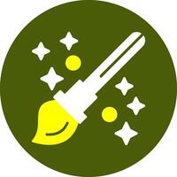 Paintbrush Glyph Two Color Style Sample Icon vector