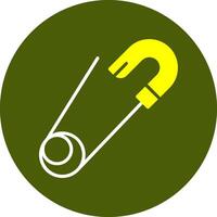 Safety pin Glyph Two Color Style Sample Icon vector