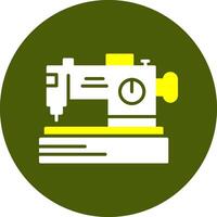 Sewing machine Glyph Two Color Style Sample Icon vector