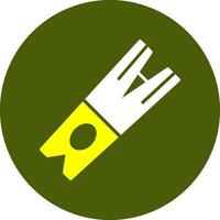 Clothespin Glyph Two Color Style Sample Icon vector