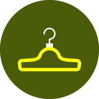 Clothes hanger Glyph Two Color Style Sample Icon vector