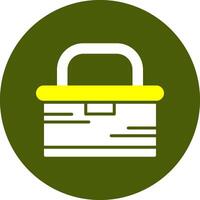 Lunchbox Glyph Two Color Style Sample Icon vector