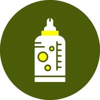 Baby bottle Glyph Two Color Style Sample Icon vector