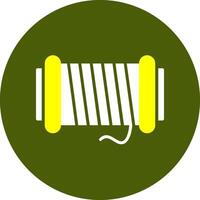 Thread spool Glyph Two Color Style Sample Icon vector